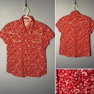 Womens XL 'Cowgirl Up' Button Down T-shirt